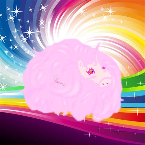 A Pink Fluffy Unicorn Dancing On Rainbows By Kiwikarina On Deviantart