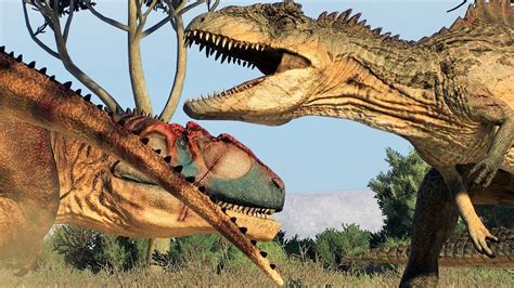 Mapusaurus Vs Giganotosaurus Jurassic World Evolution 2 Youtube