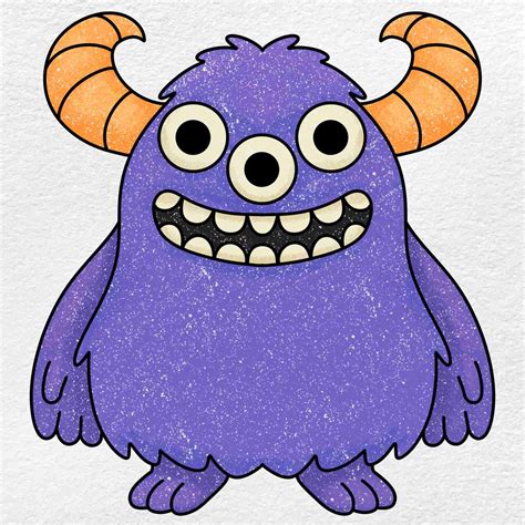 How To Draw A Cartoon Monster Helloartsy