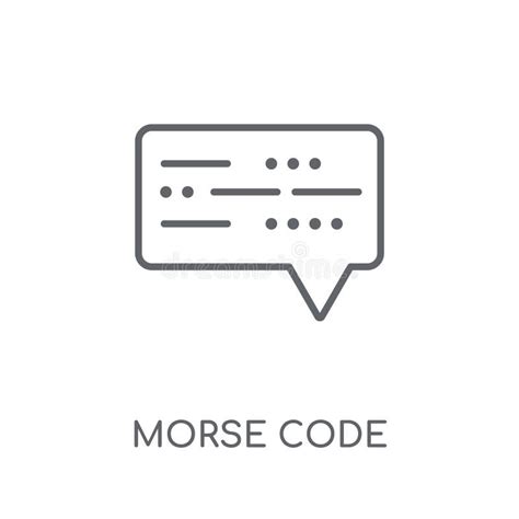 Linear Morse Code Icon From Comunation Outline Collection Thin Line