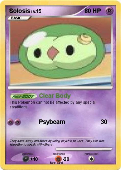 Pokémon Solosis 22 22 Clear Body My Pokemon Card