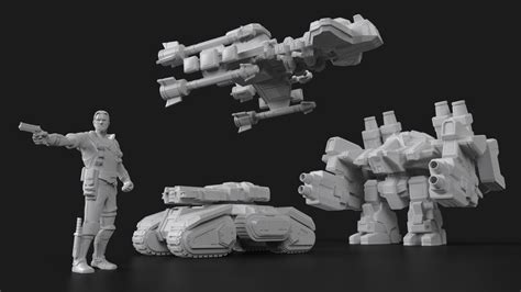 Artstation Miniatures Starcraft 2 Terran Units 2014 2017