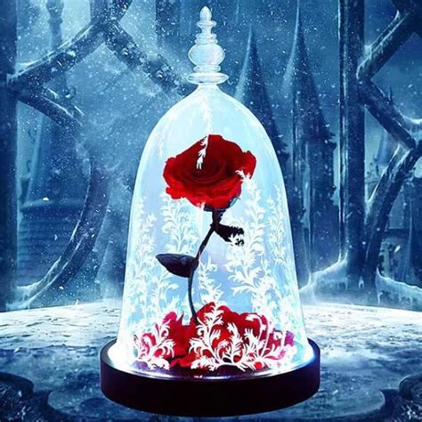 Disney beauty and the beast. Floral Bell Jar beauty and the beast glass dome enchanted ...