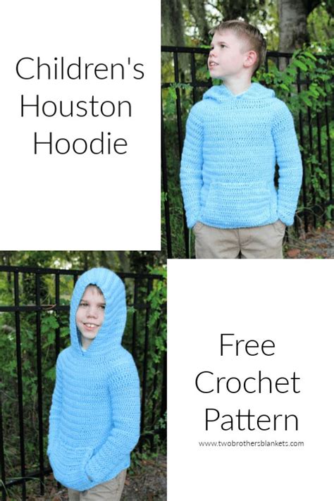 Childrens Houston Hoodie Free Crochet Pattern Two Brothers Blankets