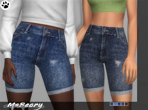 Denim Jean Shorts By Msbeary From Tsr Sims 4 Downloads