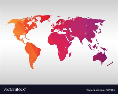 Abstract Creative Concept Map Of The World Vector Image