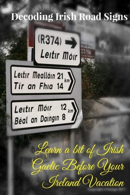 Irish Gaelic Youll See On Road Signs