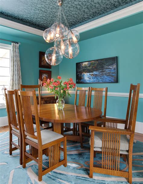 Teal Interior Design Transitional Dining Room Wilmington By Tad