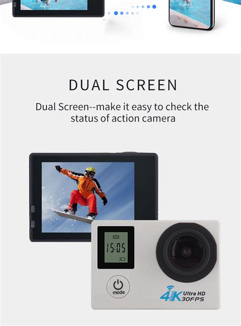 Hdking K1 Dual Screen 4k Action Camera 1080p 60 Fps Sj9000 Wifi Sport Dv Mini Action Video