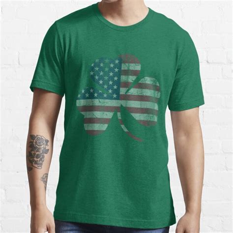 Irish American Flag Shamrock T Shirt For Sale By Stpatricksday