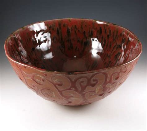 Punch Bowl Organic Very Large Ceramic Bowl Decorative Bowl Etsy