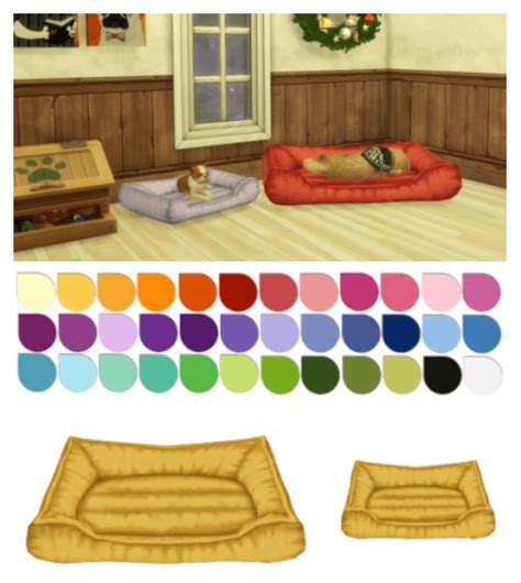 Small Pet Beds For The Sims 4 Spring4sims Sims 4 Pets Sims 4 Sims