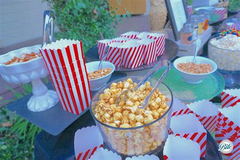 Popcorn Bar Setup With Popcorn And Nuts Bite Catering Los Angeles