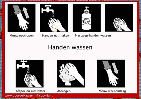 Dagritmekaart Om Alle Stappen Van Het Handen Wassen Te Visualiseren