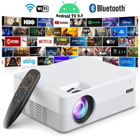 Jeemak Wifi Movie Projectors Bluetooth Android Tv 90 Smart Projector