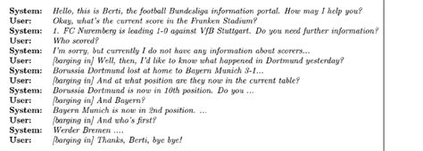 dialogue   berti football information system