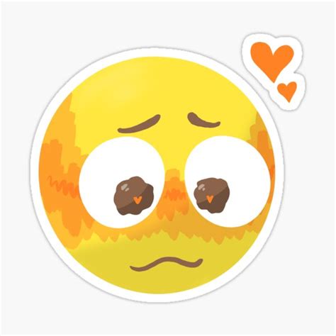 Blushing Face Sticker For Sale By Sav Loves Bway Redbubble