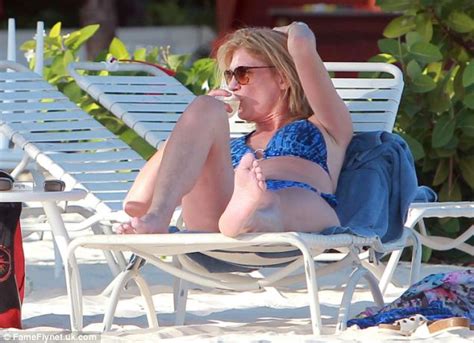 Sally Bercow Suns Herself On A Barbados Beach As She Takes A Well Earned Rest From Giving A One