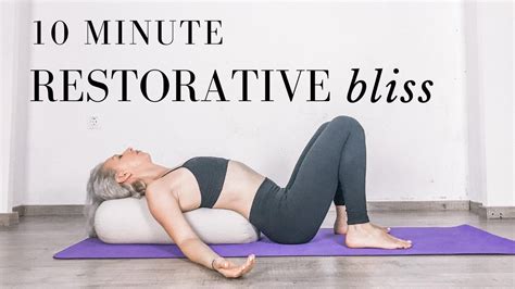 Restorative Yoga With Bolster Restorative Yoga Minutes Youtube