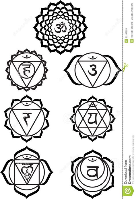 Chakra Symbols Black And White Chakra Symbols Chakra Tattoo Seven