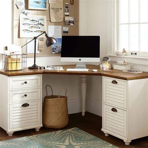 Pottery Barn Rustic Farmhouse Style Corner Desk Perfect For My Home Office Potterybarn