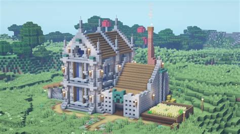 Minecraft Tutorial How To Build A Medieval Stone House Youtube