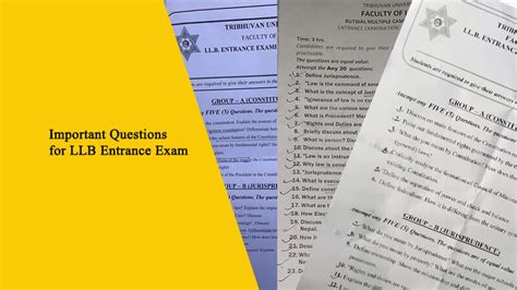 70 Possible Questions For Llb Entrance Exam In Nepal