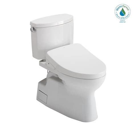 Toto Vespin Ii Cotton White Elongated Chair Height Toilet Bowl 12 In Rough In In The Toilet