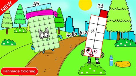 Numberblock 45 And 11 Has Exercise Numberblocks Fanmade Coloring Story