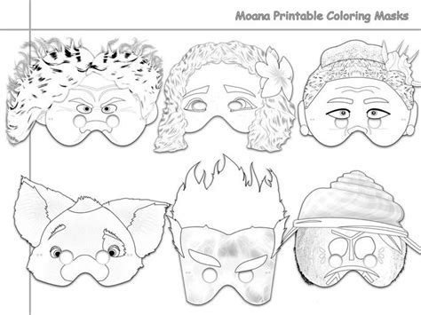 28 free online printable coloring pages photo inspirations. Moana Printable Coloring Masks, Moana by HolidayPartyStar ...