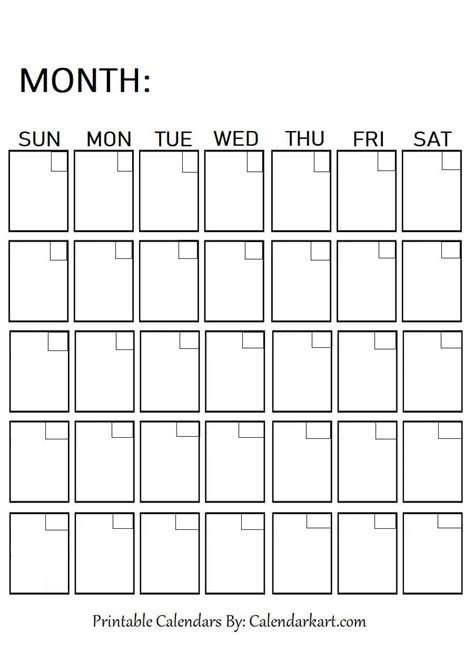 Free Printable Vertical Calendar Month Calendar Printable Riset