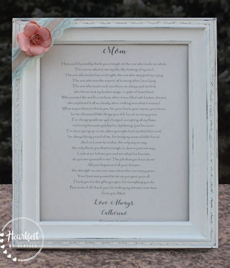 Mother Of The Bride Poem Bride Gift To Mom Personalized Etsy Canada