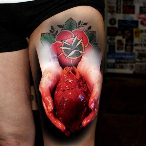 3d Heart Tattoos For Women