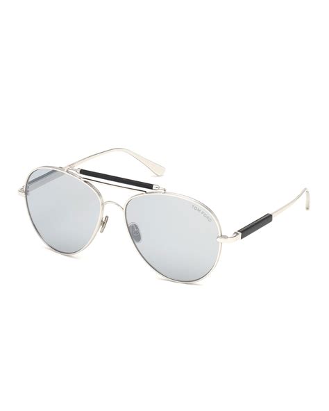 Tom Ford Men S Metal Aviator Sunglasses With Mirrored Photochromic Lenses Neiman Marcus
