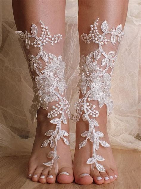 Beach wedding bridal sandals with pearl and crystal design. Barefoot Beach Wedding Sandals... ~ Hot Chocolates Blog