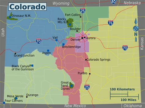 States based on 71 metrics across eight categories. Landkarte Colorado (Touristische Karte/Nationalparks ...