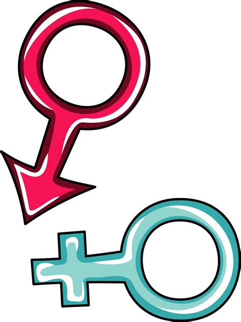 Gender Symbol Male Clip Art Vector Male And Female Symbol Painted Png