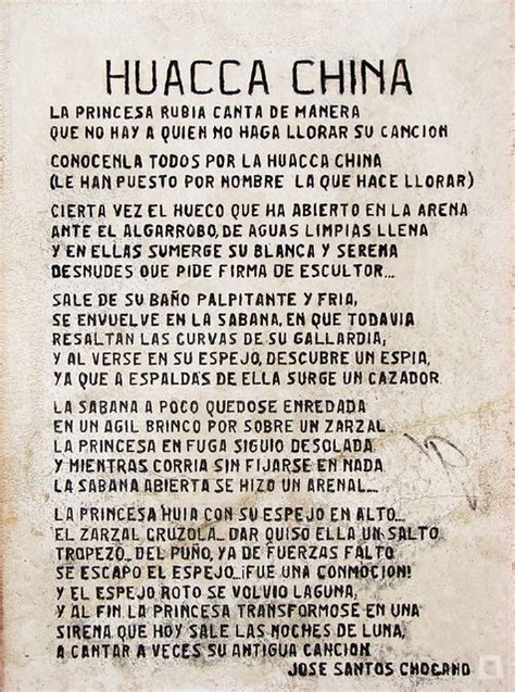 Poema Escrito Por José Santos Chocano Mónica González Melly Flickr