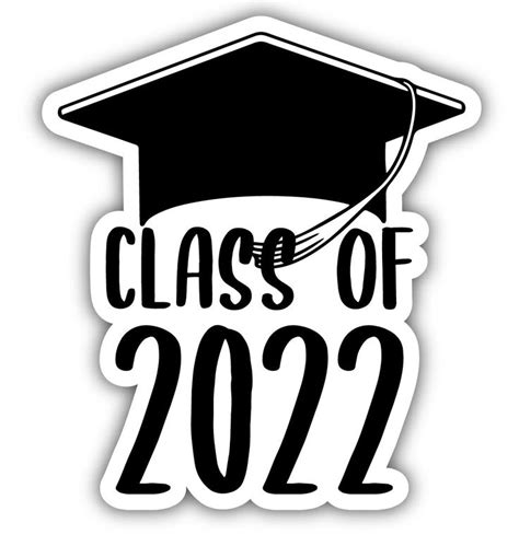 A Sticker That Says Class Of 2021 With A Graduation Cap On Top Of It