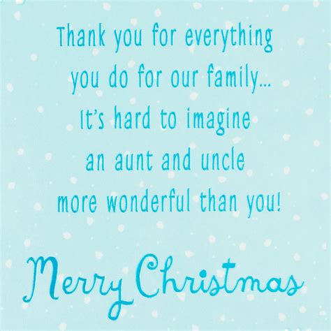 Youre Wonderful Christmas Card For Aunt And Uncle — Trudys Hallmark