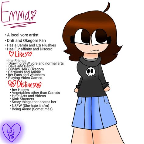 Emma New Design And Reference Sheet By Lolfnf117 On Deviantart