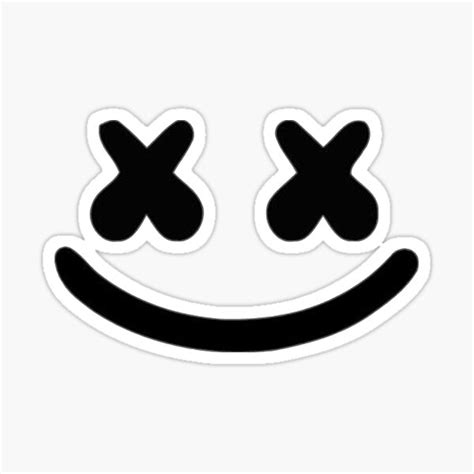 Marshmello Smile Face Sticker For Sale By Dusttime Redbubble