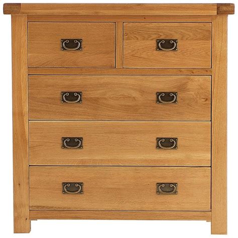 Emporium Home Montreux Solid Oak 2 Over 3 Chest Of Drawers Oak
