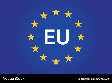 Eu Flag European Union Royalty Free Vector Image