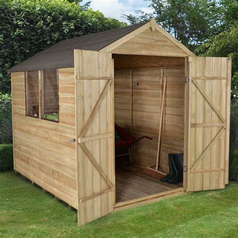 8x6 Forest Apex Roof Overlap Wooden Shed Departments Diy At Bandq