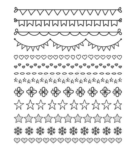 Decorative Stars Dividers Stock Illustration Illustration Of