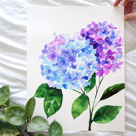 Hydrangea Watercolor Kit In 2020 Watercolor Kit Watercolor Flowers
