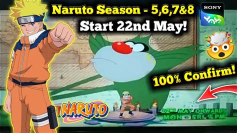 Naruto Season 5 6 7 And 8 Release Date Overlay On Sony Yay 100