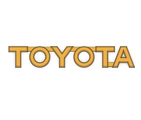 Toyota Text Badge Replacement Etsy