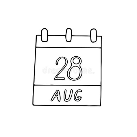 August 28 Calendar Icon Stock Illustration Illustration Of 2021